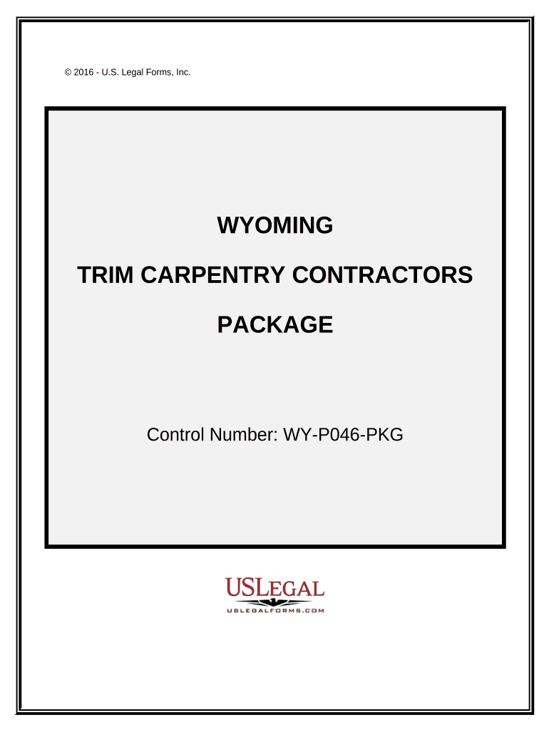 Trim Carpentry Contractor Package Wyoming Form