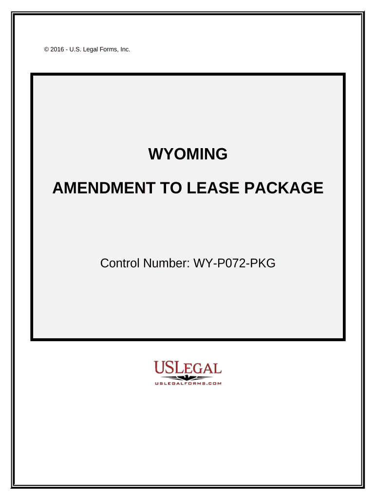 Amendment of Lease Package Wyoming  Form