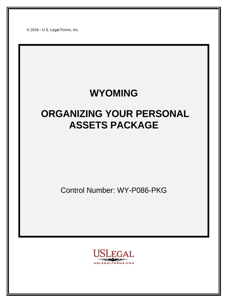 Organizing Your Personal Assets Package Wyoming  Form