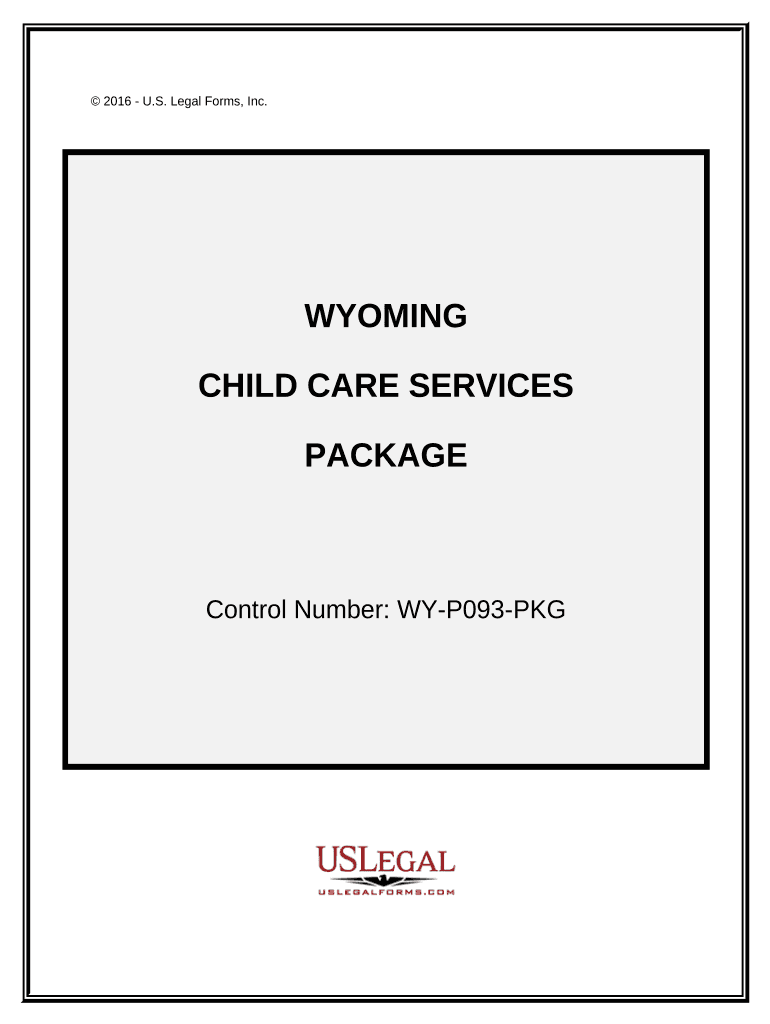 Child Care Services Package Wyoming  Form