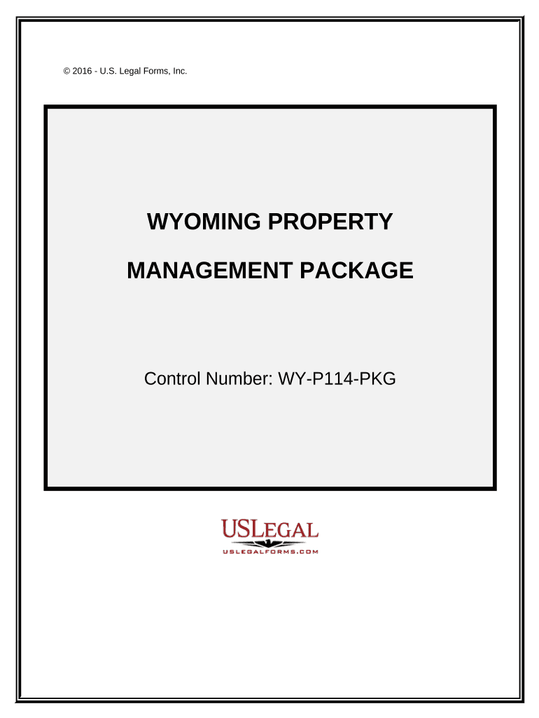Wyoming Property Management Package Wyoming  Form