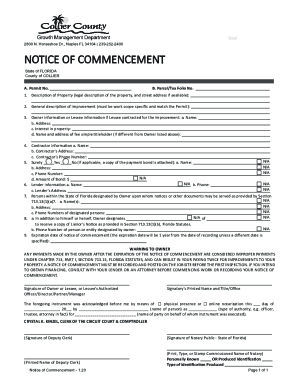 Get and Sign These Instructions Guide the Permittee through Completing the Notice of Commencement Form 