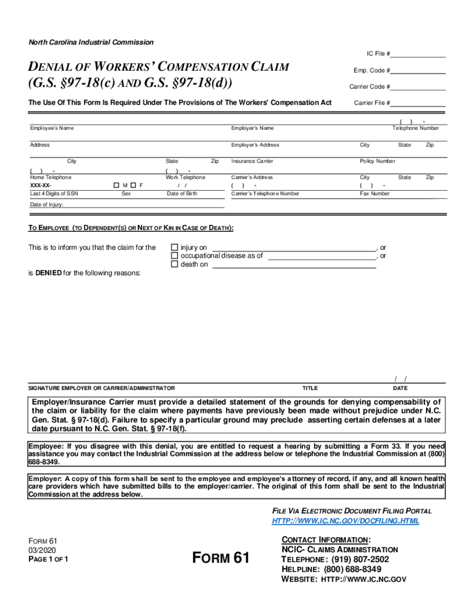  Form 61 2020-2024