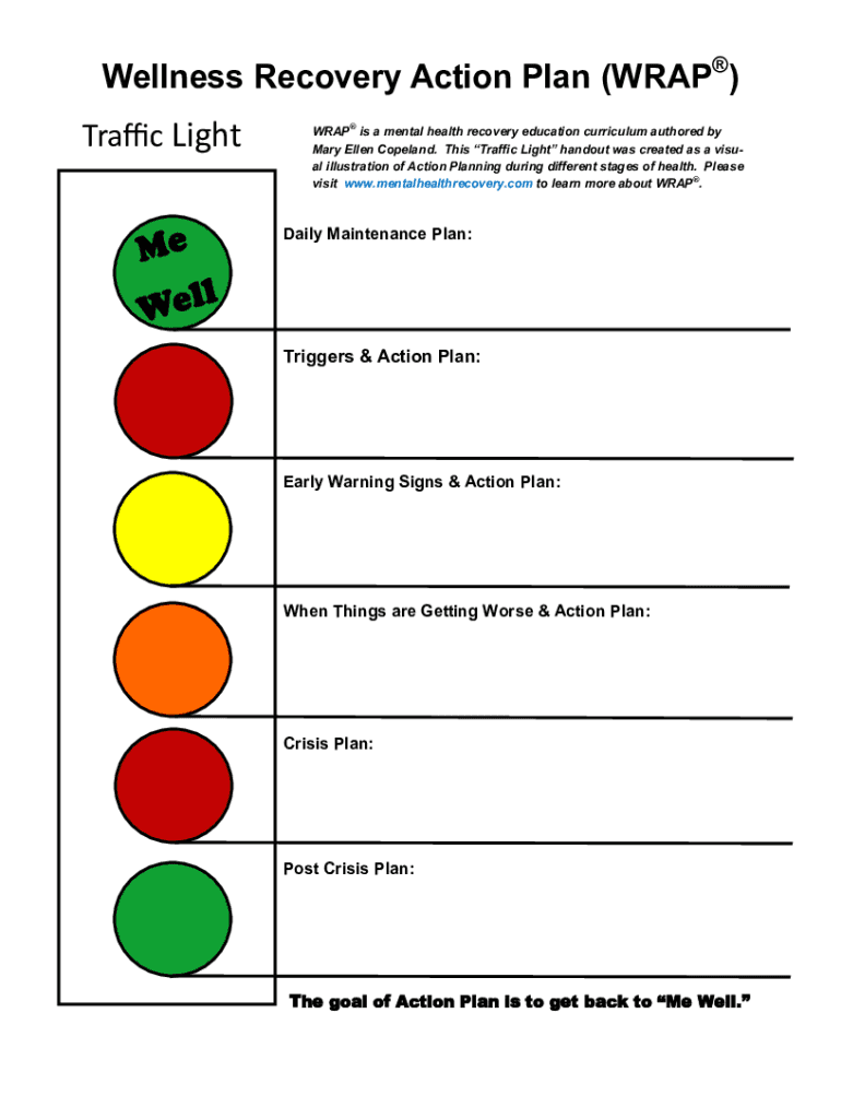  Wellness Recovery Action Plan 2019-2024