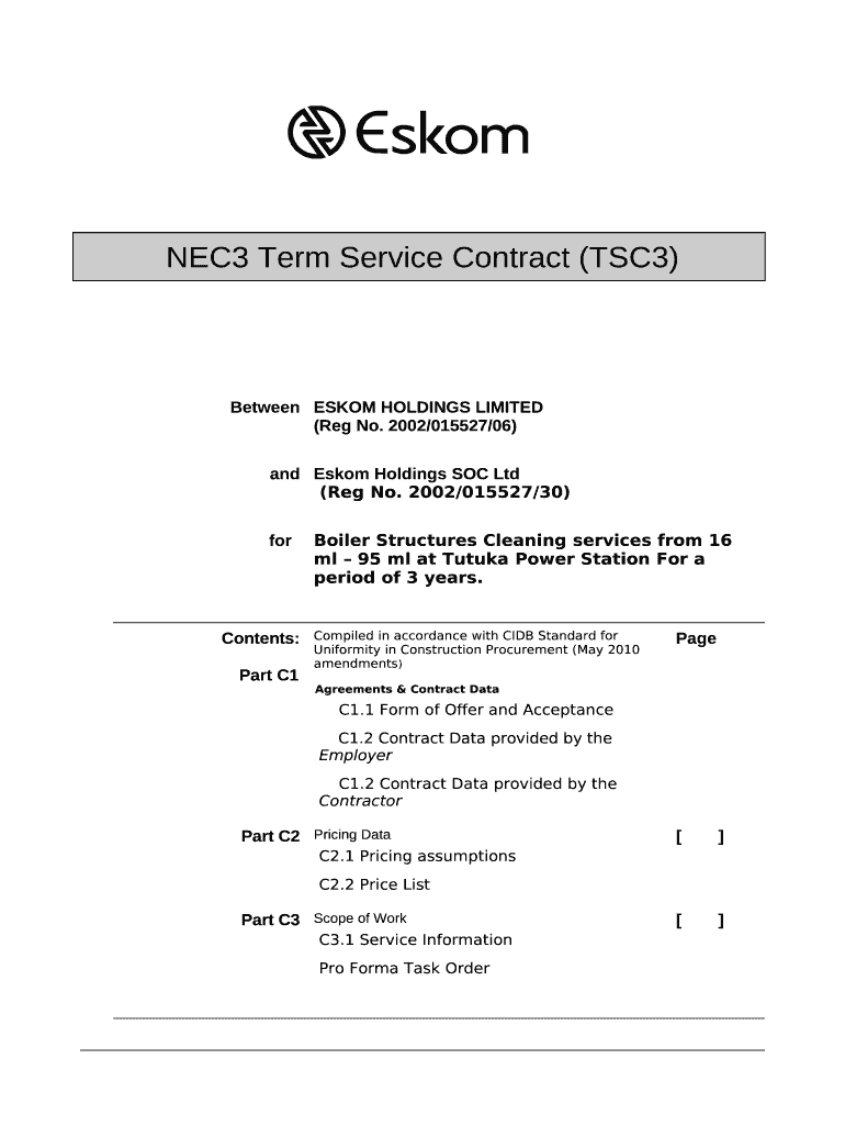 Nec3 Contract PDF Download  Form