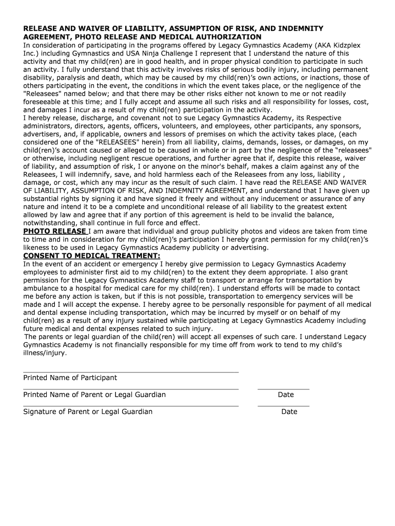 Gym Waiver Template Uk  Form