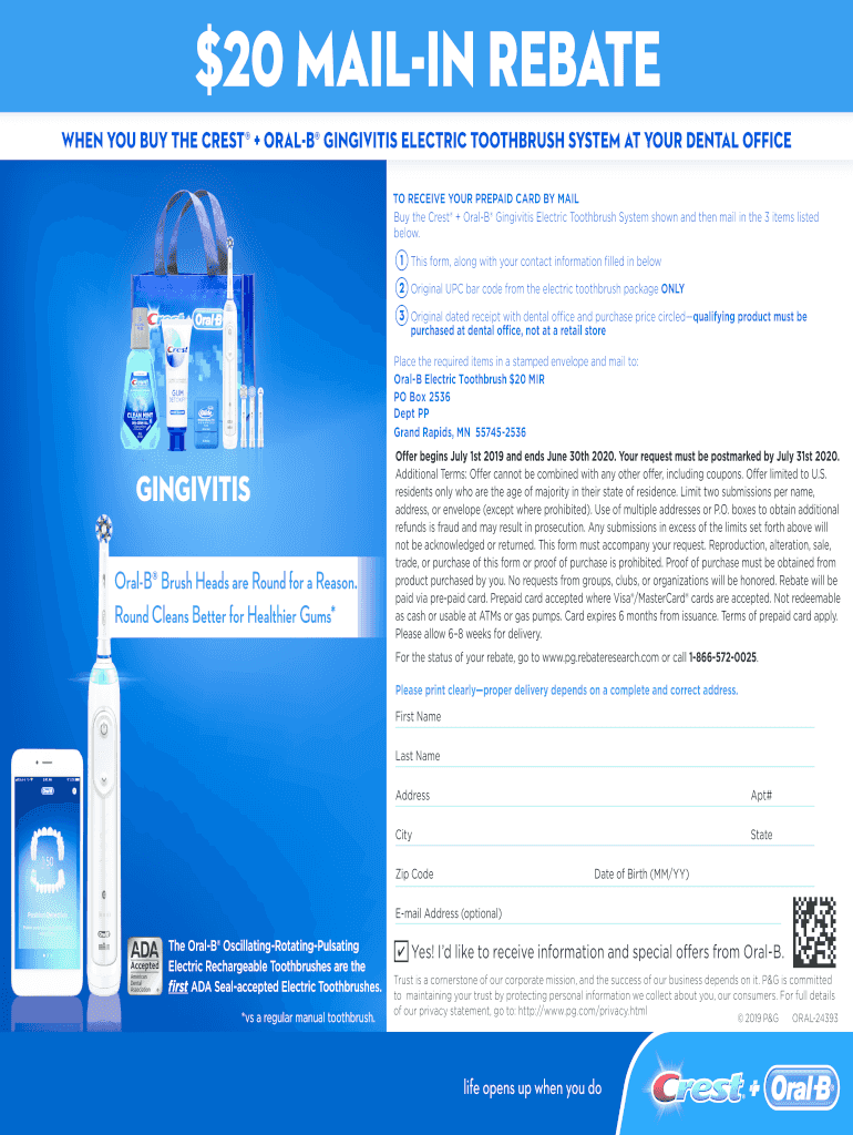 Oral B Rebate Form