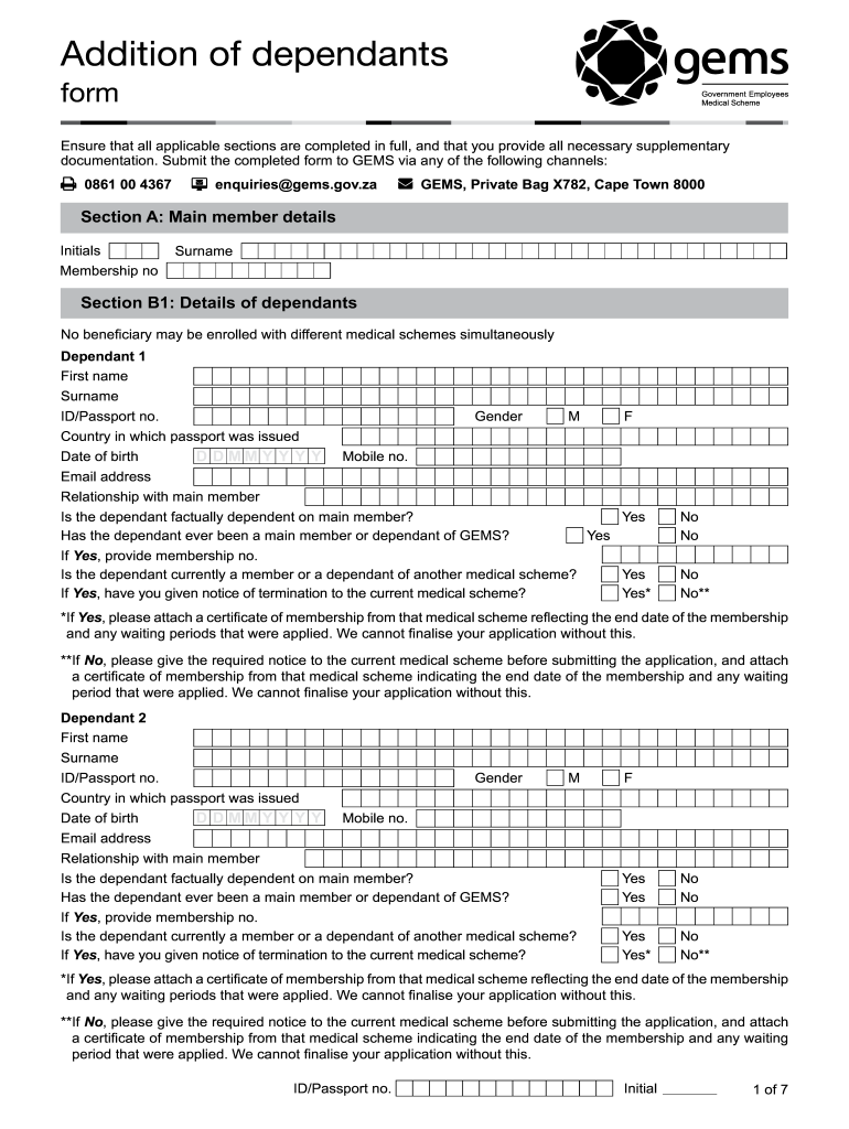 Gems Newborn Registration Form