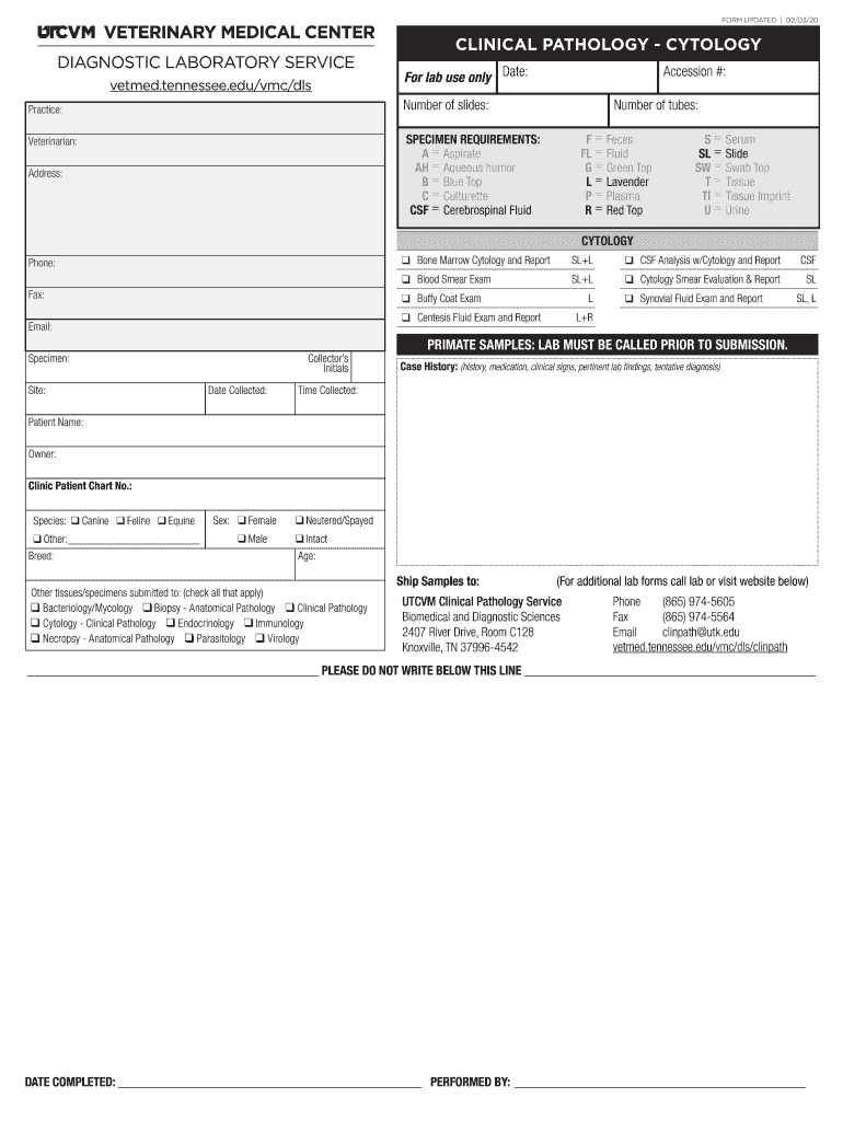  FORM UPDATED University of Tennessee System 2020