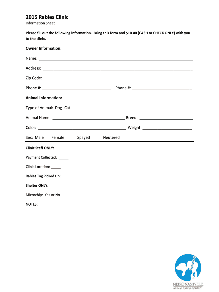 RABIES EXAMINATION FORM