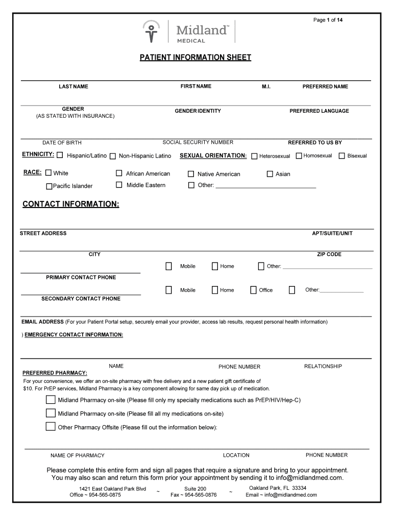  Patient Forms Midland Medical Center 2019