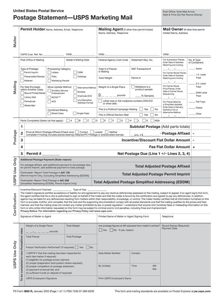  Usps Stamps by Mail Form 2020