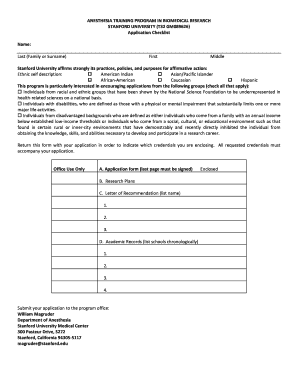 Postdoctoral Application Checklist  Form