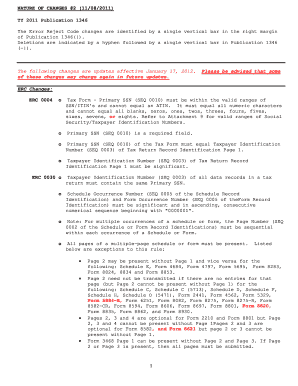 NATURE of CHANGES #2 Internal Revenue Service Irs  Form