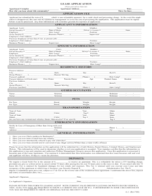 Lease Application Phillips Management  Form
