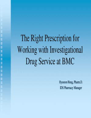 Working with Investigational  Form
