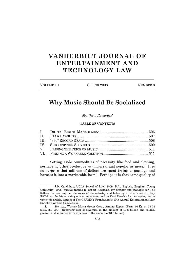 Nicola Lucchi 16 Vand J Ent &amp; Tech 809 Vanderbilt Journal of  Form