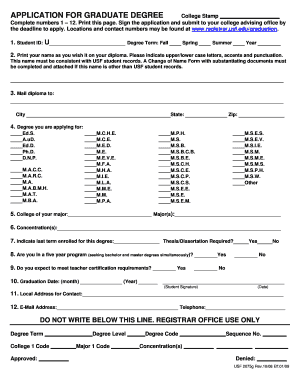 Degree Application Applications for Graduation Must Be Received in Your College Advising Office by the Following Deadlines Regis  Form