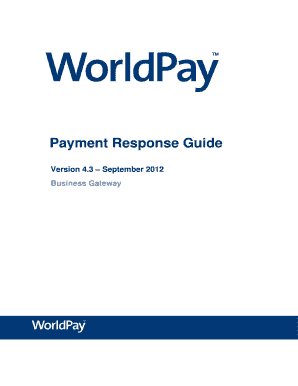 Payment Response Guide Worldpay  Form