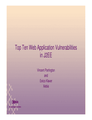 Top Ten Web Application Vulnerabilities  Form