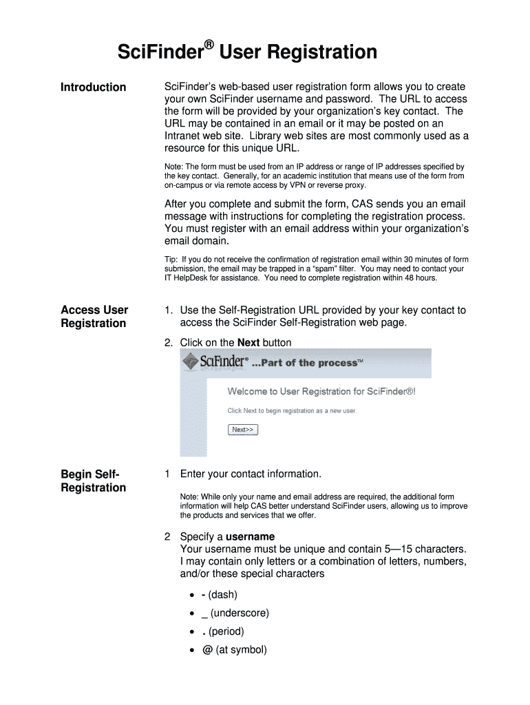 Introduction to Self Registration Self Registration  Form