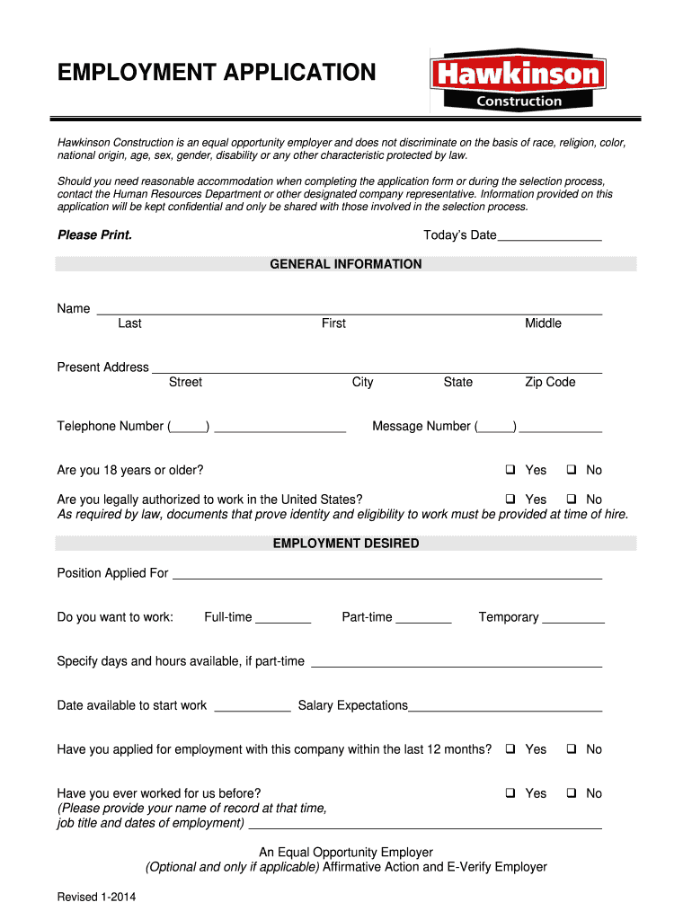  Vacancies Form for Construction 2014-2024