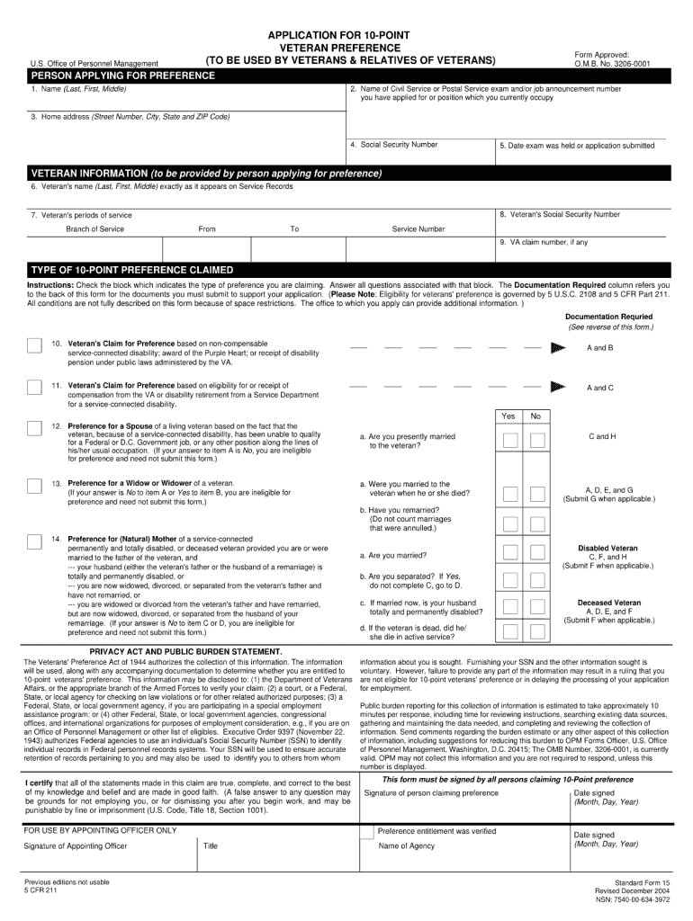  Sf 15 Form Va 2004