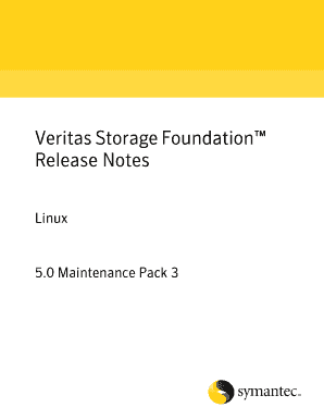 Veritas Storage Foundation Release Notes  Form