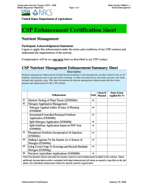 Nutrient Management 590 Field Office Technical Guide US Efotg Nrcs Usda  Form