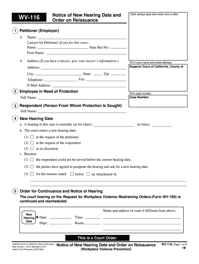  Wv 116 Form 2012