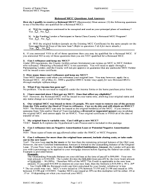 Reissued MCC Questions and Answers County of Santa Clara  Form