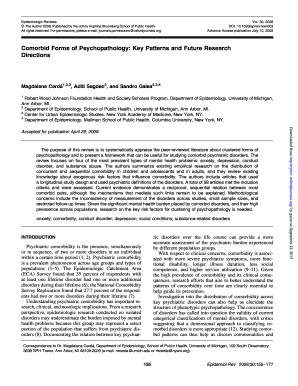 Comorbid Forms of Psychopathology Key Patterns and Future Epirev Oxfordjournals