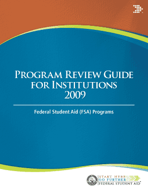 Program Review Guide for Institutions IFAP U S Department of Ifap Ed  Form