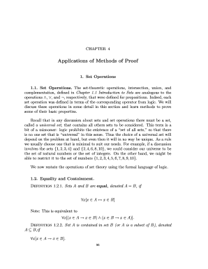 Applications of Methods of Proof  Form