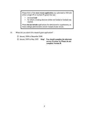 Enhancing Peer Review Initiative Survey of Applicants Version B Enhancing Peer Review Initiative  Form