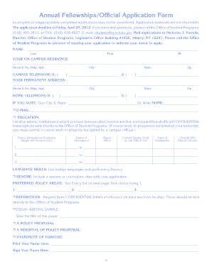 Official Application Form Nysenate