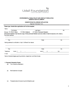 PDF Morris K Udall Foundation Udall  Form