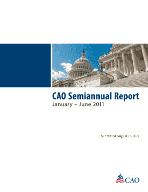 CAO Semiannual Report Cao House  Form
