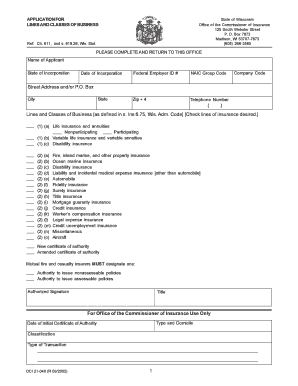  Oci Application Form PDF 2005