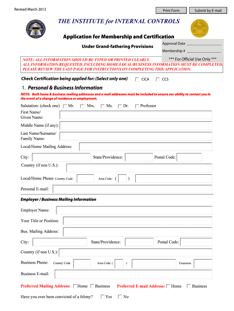 READ BEFORE COMPLETING APPLICATION This Form MUST Be