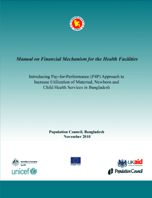 Manual on Financial Mechanism for the Health Facilities Introducing Pay for Performance P4P Approach to Increase Utilization of 