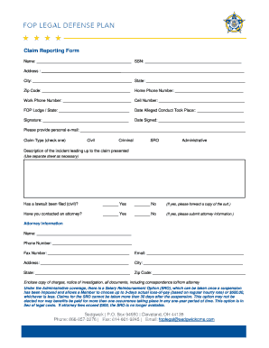 Claim Reporting Form