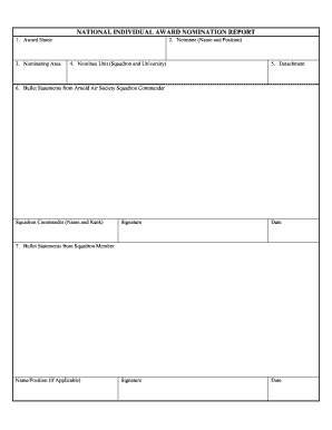 AAS Form 902 National Individual Award Nomination Dept Kent Dept Kent