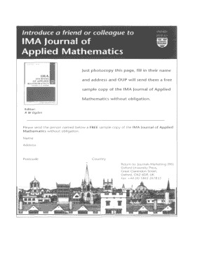 Back Matter PDF IMA Journal of Mathematical Control and Imamci Oxfordjournals  Form