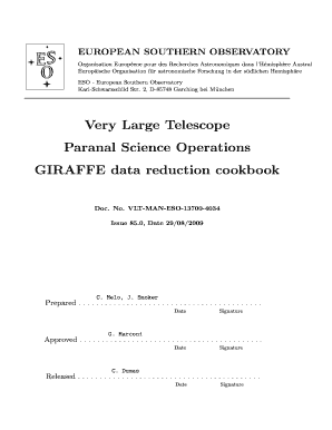 Organisation Europeene Pour Des Recherches Astronomiques Dans LHemisphere Austral  Form