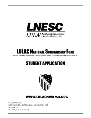 Lulac Nwa 754 Scholarships Form