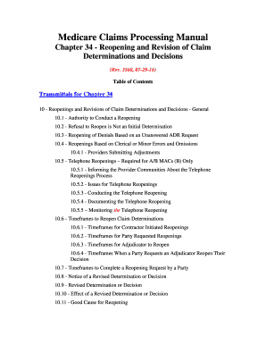 Chapter 34 Reopening and Revision of Claim  Form