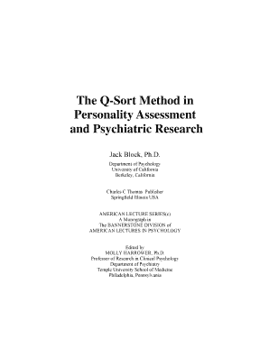 The Q Sort Method in  Form