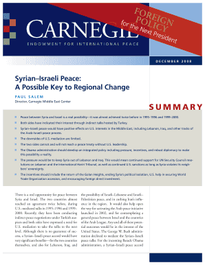 Syrian Israeli Peace a Possible Key to Regional Change Syrian Israeli Peace Carnegieendowment  Form