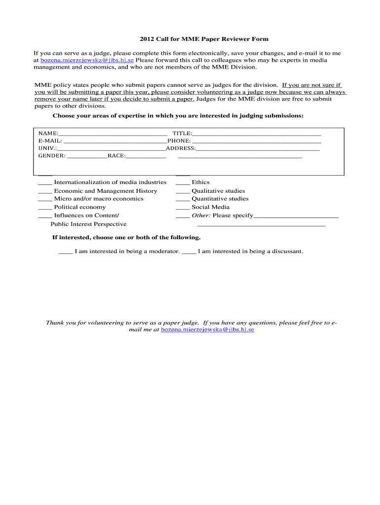 PDF Version of the Paper Reviewer Form